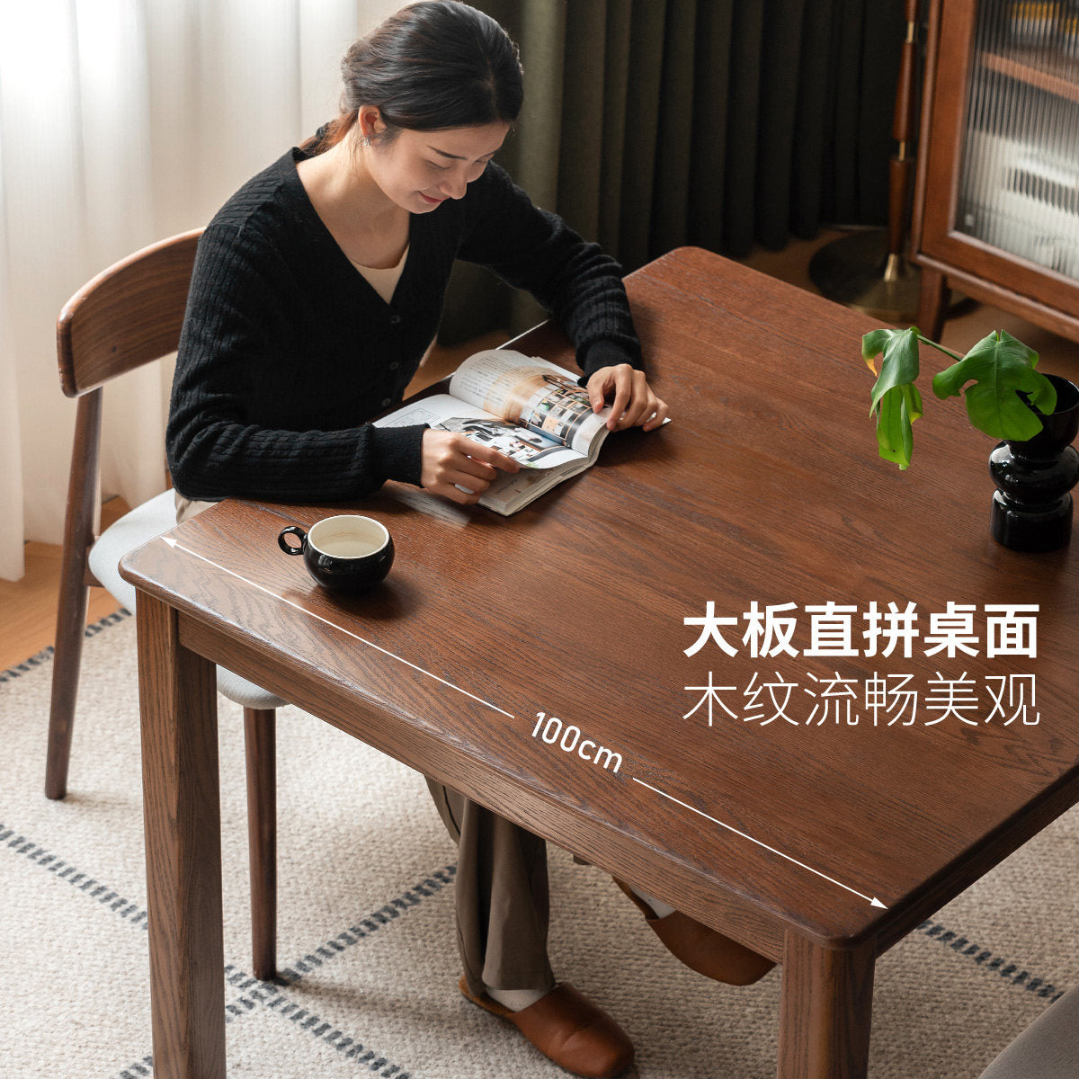 实木餐桌小户型饭桌餐厅方桌麻将桌北欧餐桌椅定制